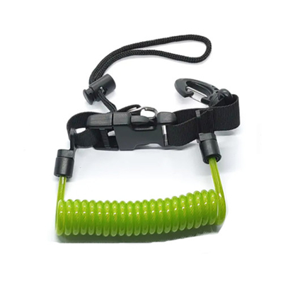 Cordicella arrotolata del rilascio rapido di immersione con bombole di sicurezza accessoria di verde