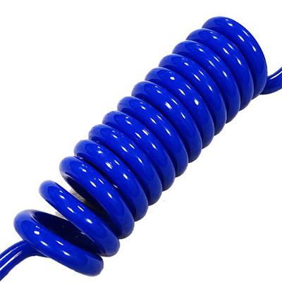 Spirale di tubi di poliuretano spessa e blu brillante per utensili di sicurezza