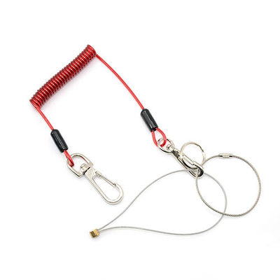 Trasparente rosso Cavo di filo di bobina cinta di lana trasparente rosso con loop / giratori
