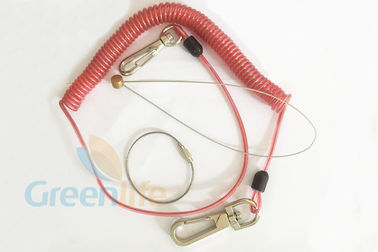 Montaggi di estremità rossi di Carabiner della cordicella della corda elastica dell'acciaio inossidabile con le clip improvvise