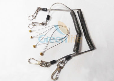 Cordicella di plastica della bobina di goccia anti- con i ganci/anello improvvisi in lega di zinco di spaccatura