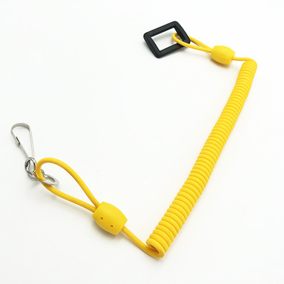 Cintura rigida gialla elastica con gancio metallico e guinzaglio di plastica rettangolare