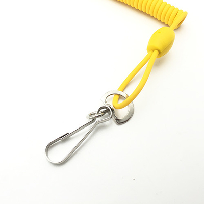 Cintura rigida gialla elastica con gancio metallico e guinzaglio di plastica rettangolare