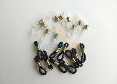 Ciclo bianco/del nero degli accessori della cordicella di vetro silicone con la mini primavera del metallo