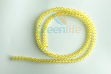 Cavo ritrattabile giallo traslucido della bobina, guinzaglio a spirale piano della bobina del Sup una lunghezza del 1 tester